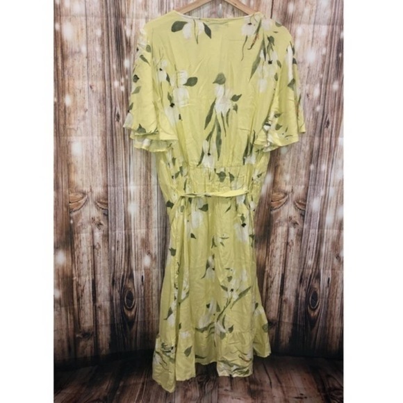 Rachel Roy Yellow floral high‎ low ruffled dress size Plus Size 2X 4X New - Picture 6 of 8